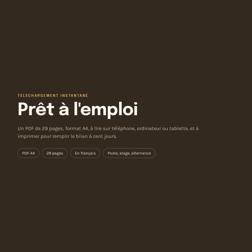 Tes 100 Premiers Jours