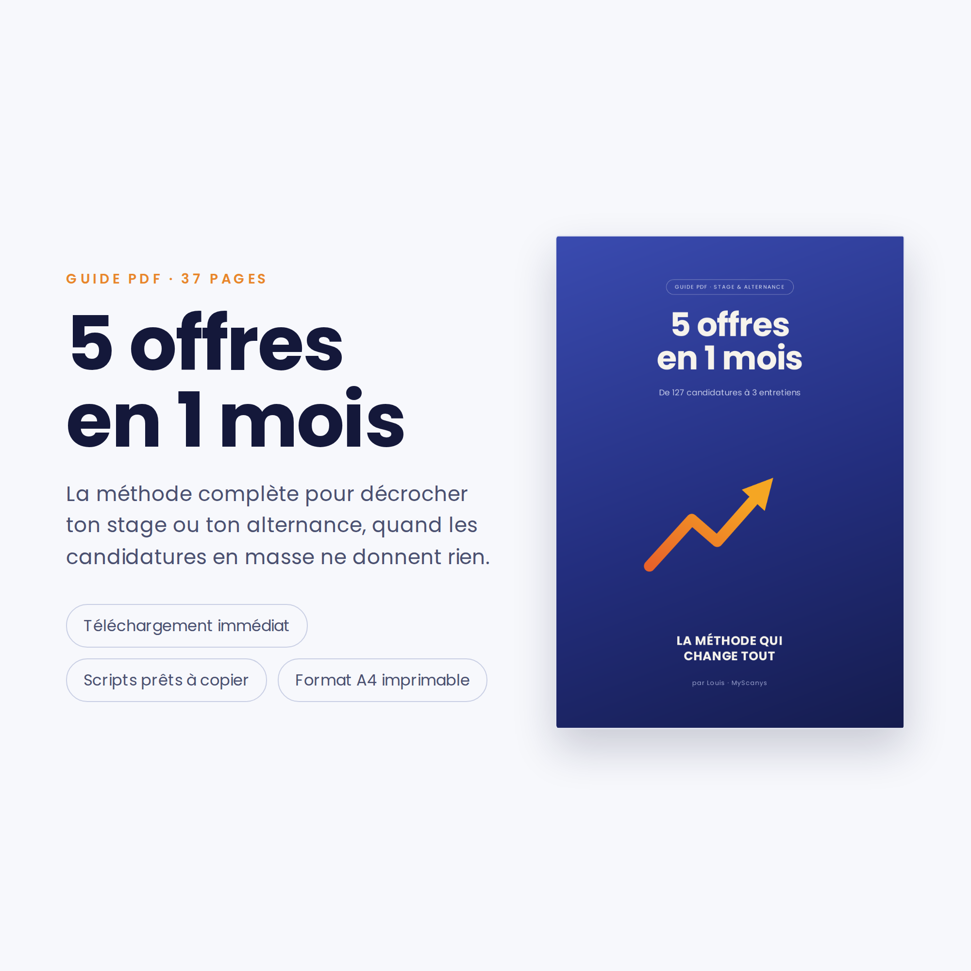 5 offres en 1 mois – Guide PDF stage & alternance