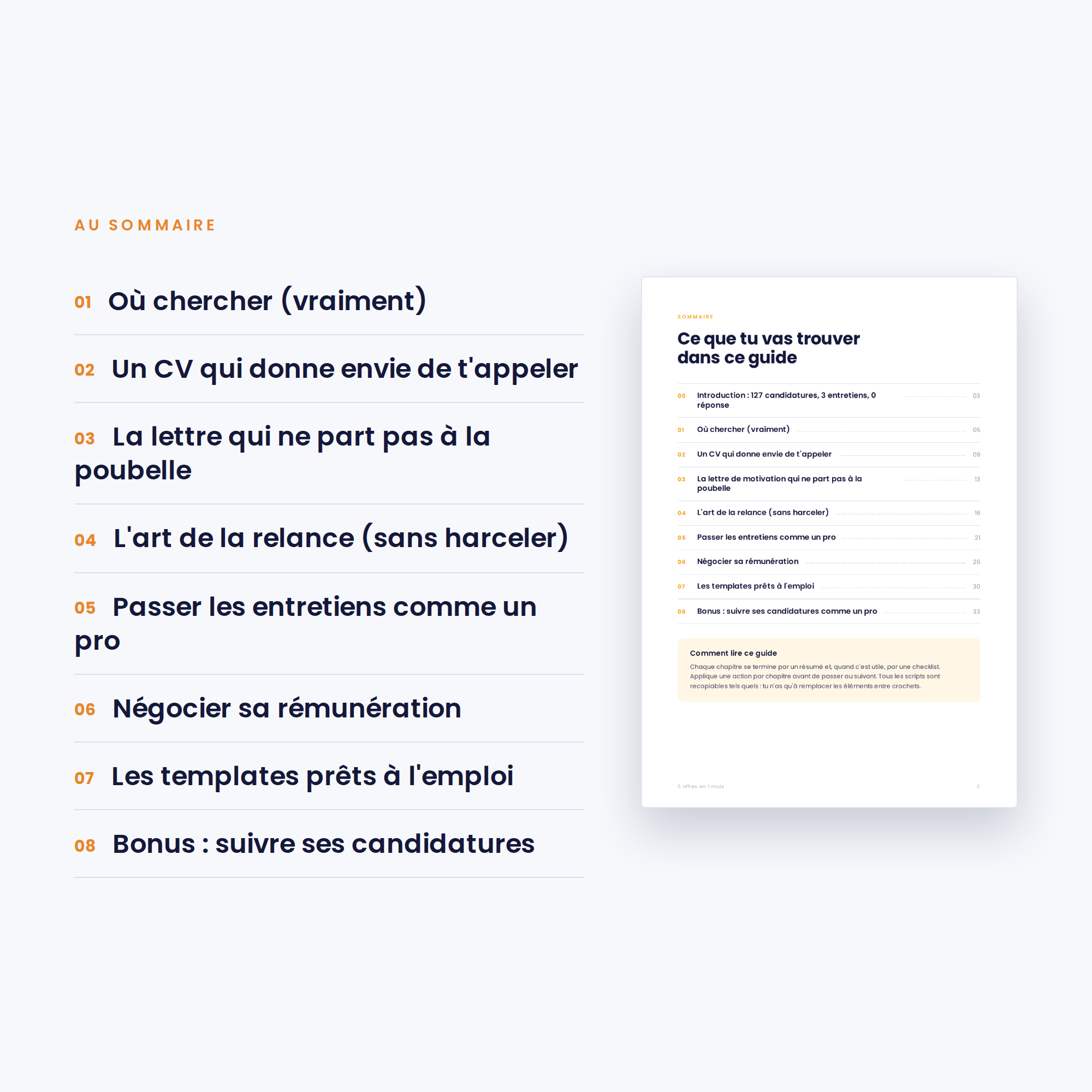 5 offres en 1 mois – Guide PDF stage & alternance
